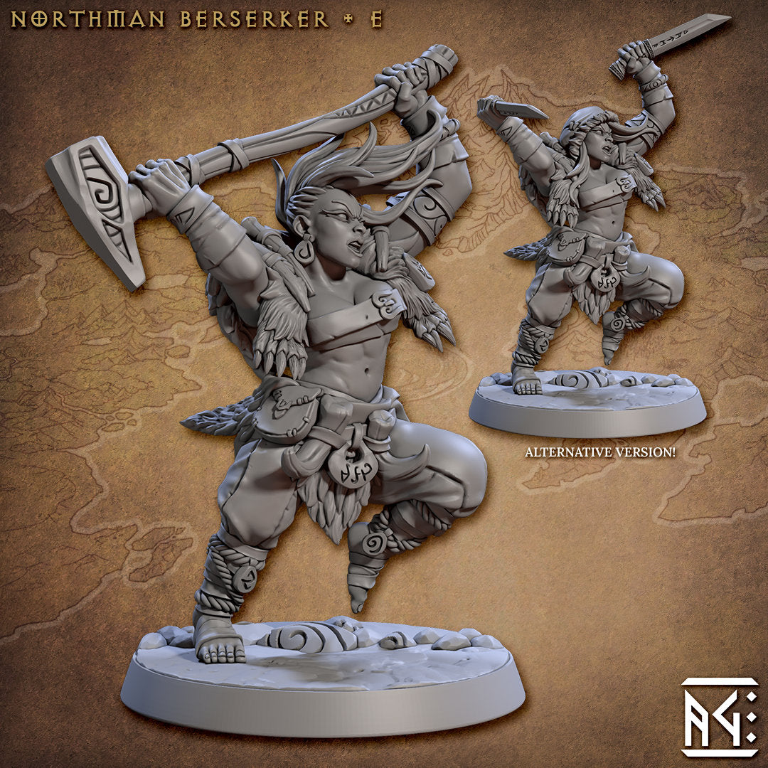 Berserker - Tabletop  miniature - Fantasy - 32mm - D&D  Resin Miniature - Artisan Guild