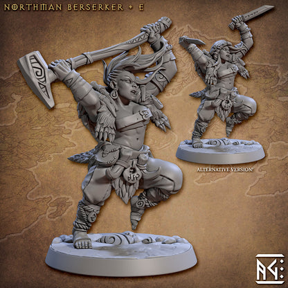 Berserker - Tabletop  miniature - Fantasy - 32mm - D&D  Resin Miniature - Artisan Guild