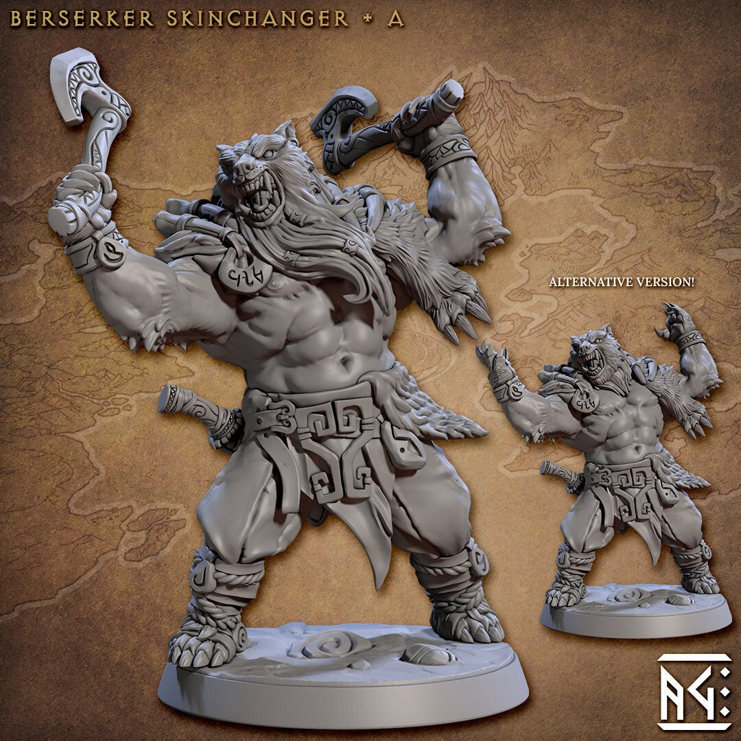 Skinchanger - Tabletop  miniature - Fantasy - 32mm - D&D  Resin Miniature - Artisan Guild