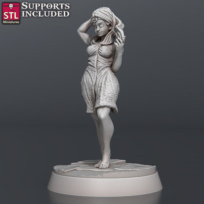 BathHouse Clients  - Tabletop  miniature - Fantasy - 32mm - D&D  Resin Miniature