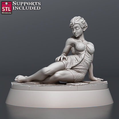 BathHouse Clients  - Tabletop  miniature - Fantasy - 32mm - D&D  Resin Miniature