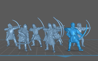 Archers - Resin Miniature - Tabletop miniature - Medieval Miniature - 28mm