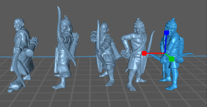 Egyptian Bowmen -  Resin Miniature - Tabletop  miniature - Medieval Miniature - 28mm