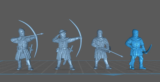 English longbow - Resin Miniature - Tabletop miniature - Medieval Miniature - 28mm