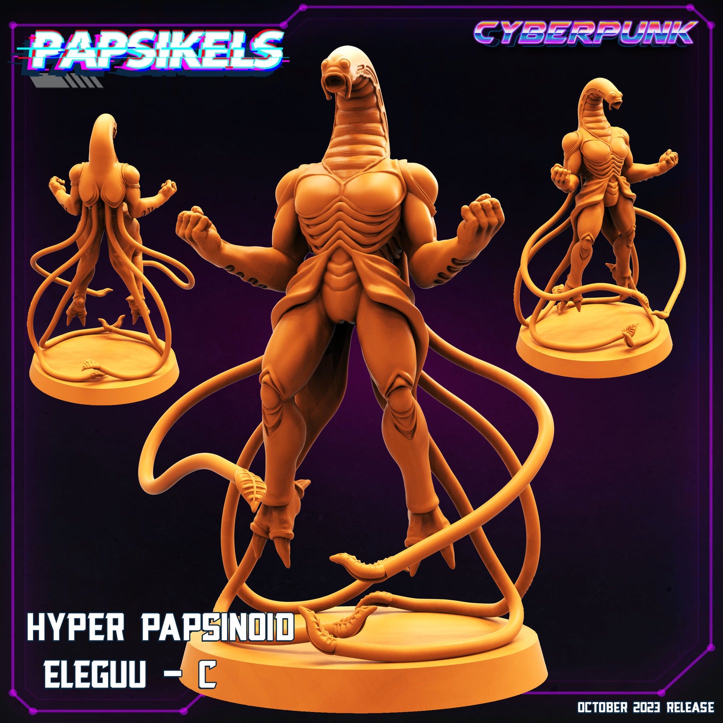 Hyper papsinoid Eleguu -  Resin Miniature - Tabletop  miniature - Fantasy Miniature - 32mm - D&D -  Sci-fi Miniature - Papsikel