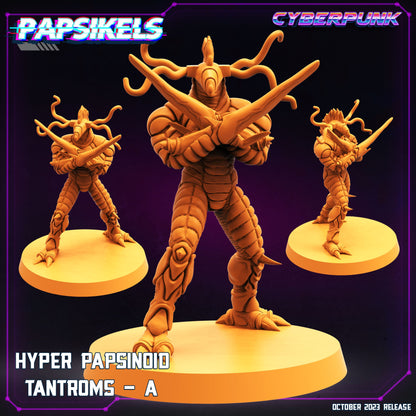 Hyper papsinoid Tantroms -  Resin Miniature - Tabletop  miniature - Fantasy Miniature - 32mm - D&D -  Sci-fi Miniature - Papsikel