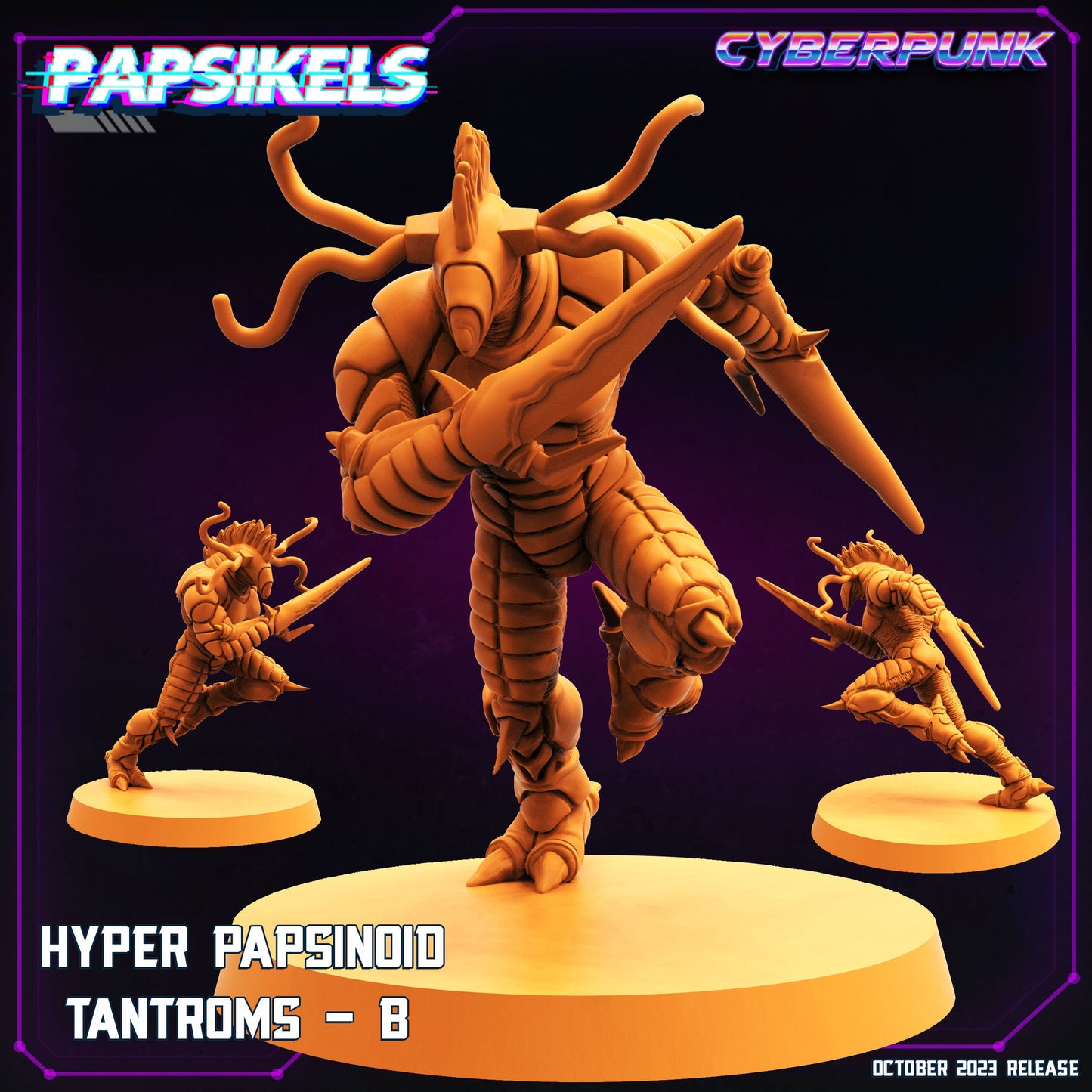 Hyper papsinoid Tantroms -  Resin Miniature - Tabletop  miniature - Fantasy Miniature - 32mm - D&D -  Sci-fi Miniature - Papsikel