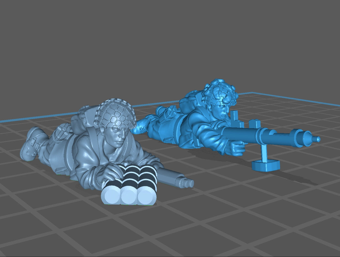 GB Airborne Piat Team -  Resin Miniature - Tabletop  miniature - WW2 Miniature - 28mm