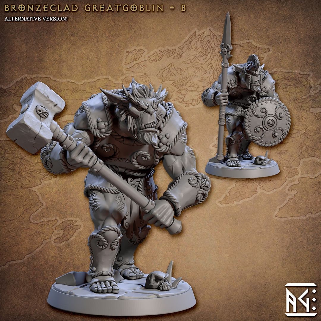 Greatgoblins - Tabletop  miniature - Fantasy - 32mm - D&D  Resin Miniature - Artisan Guild DnD