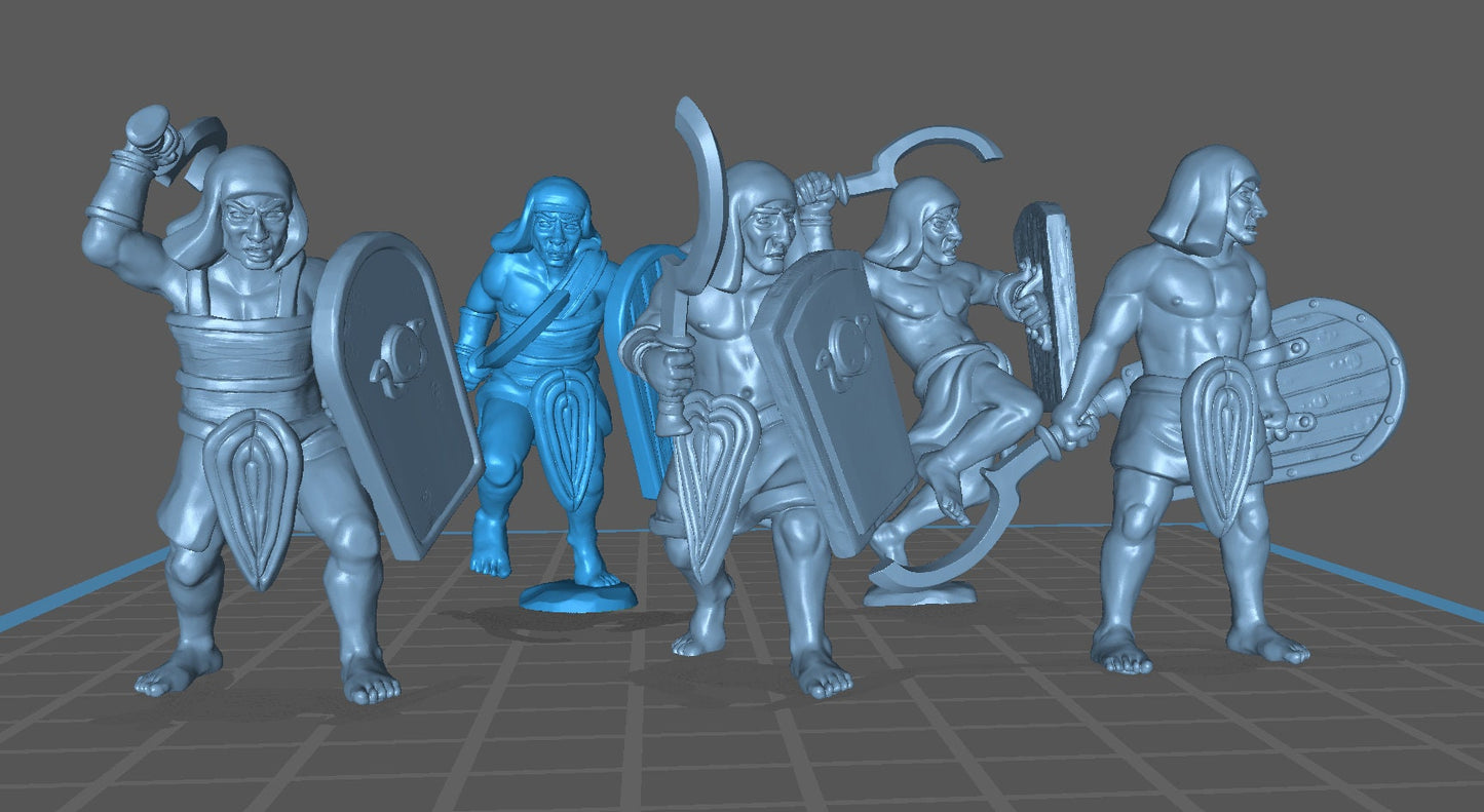 Egyptian Warriors - Resin Miniature - Tabletop miniature - Medieval Miniature - 28mm