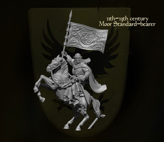 Moore standard Bearer -  Resin Miniature - Tabletop  miniature - Medieval Miniature - 28mm