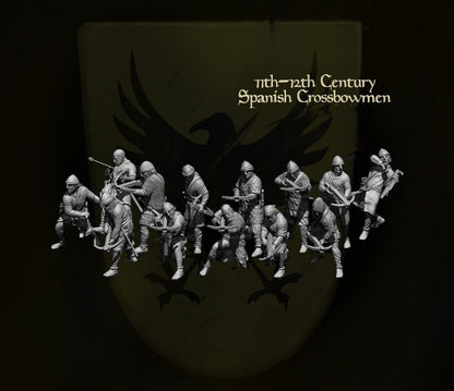Spanish Crossbowmen - Resin Miniature - Tabletop miniature - Medieval Miniature - 28mm