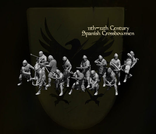 Spanish Crossbowmen - Resin Miniature - Tabletop miniature - Medieval Miniature - 28mm