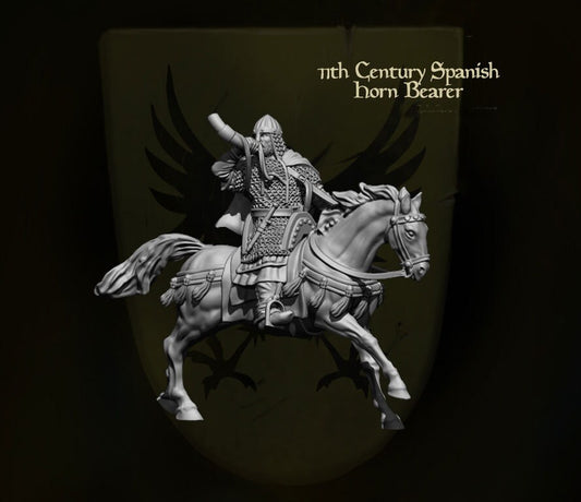 Spanish Horn Bearer - Resin Miniature - Tabletop miniature - Medieval Miniature