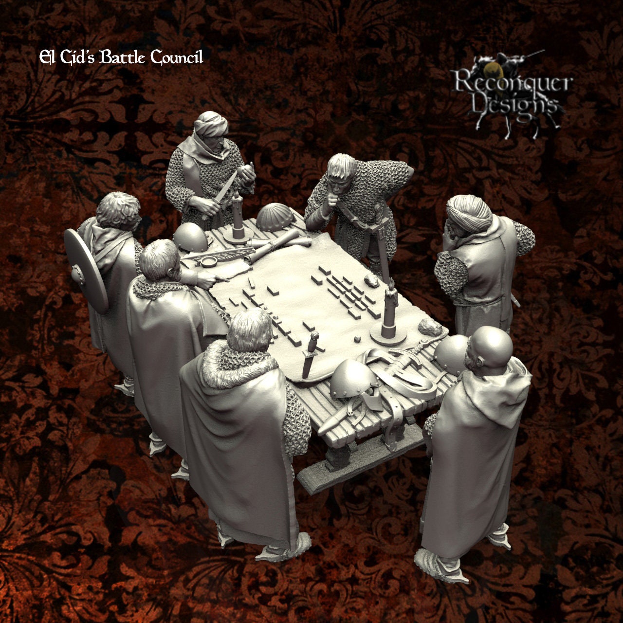 Battle Council -  Resin Miniature - Tabletop  miniature - Medieval Miniature