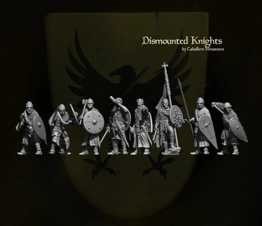 Dismounted Knights - Resin Miniature - Tabletop miniature - Medieval Miniature
