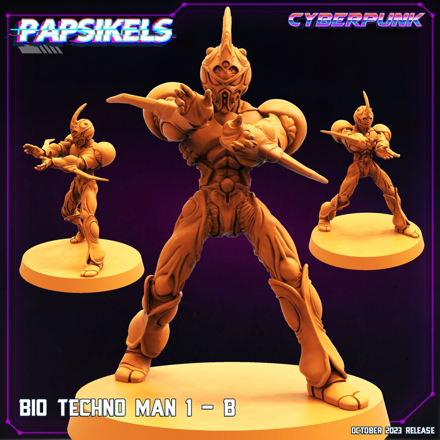 Bio Techno Man  -  Resin Miniature - Tabletop  miniature - Fantasy Miniature - 32mm - D&D -  Sci-fi Miniature - Papsikel