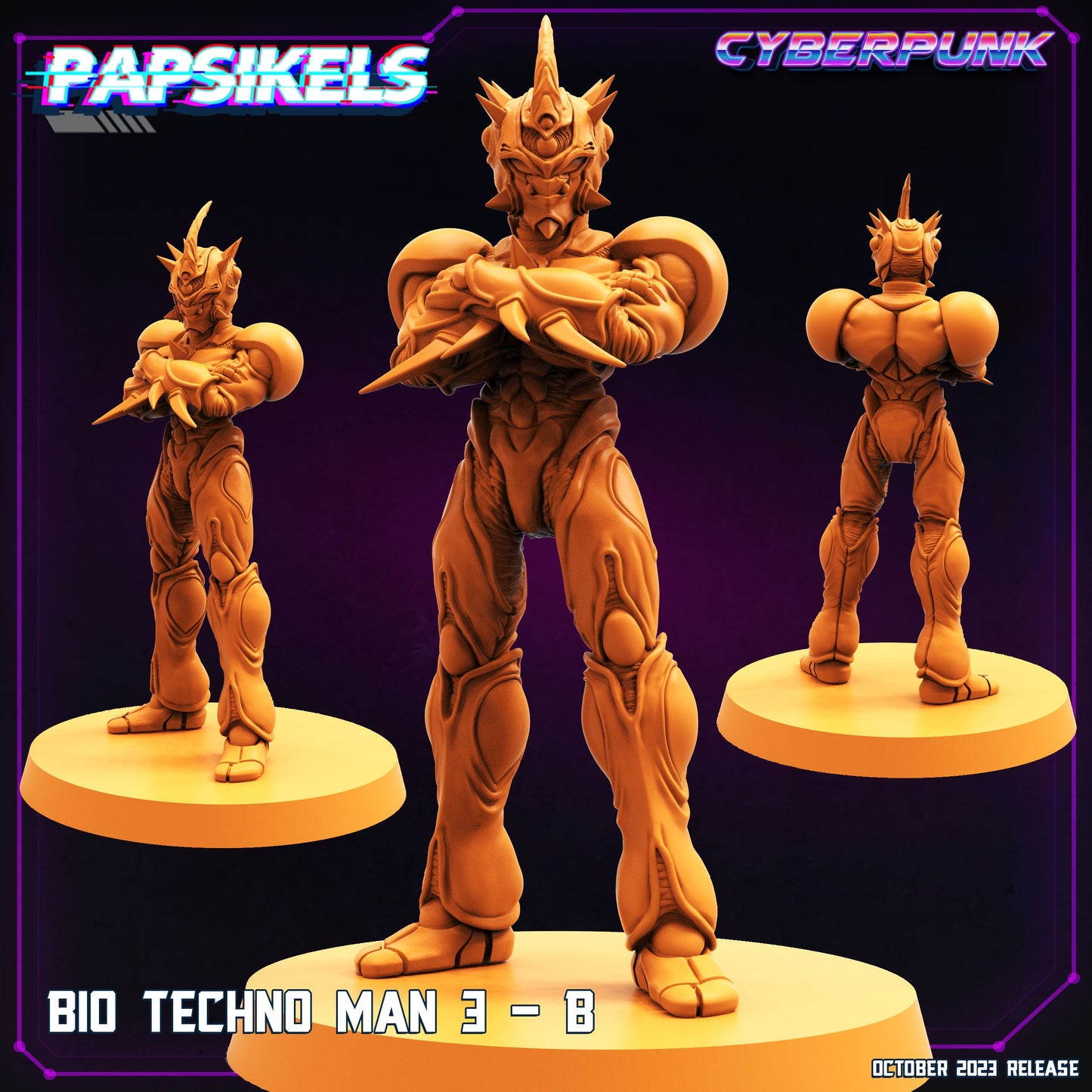 Bio Techno Man  -  Resin Miniature - Tabletop  miniature - Fantasy Miniature - 32mm - D&D -  Sci-fi Miniature - Papsikel