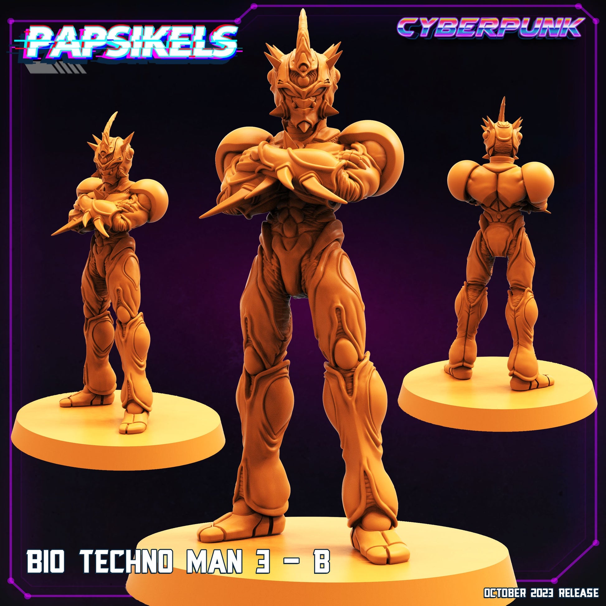 Bio Techno Man - Resin Miniature - Tabletop miniature - Fantasy Miniature - 32mm - D&D - Sci-fi Miniature - Papsikel