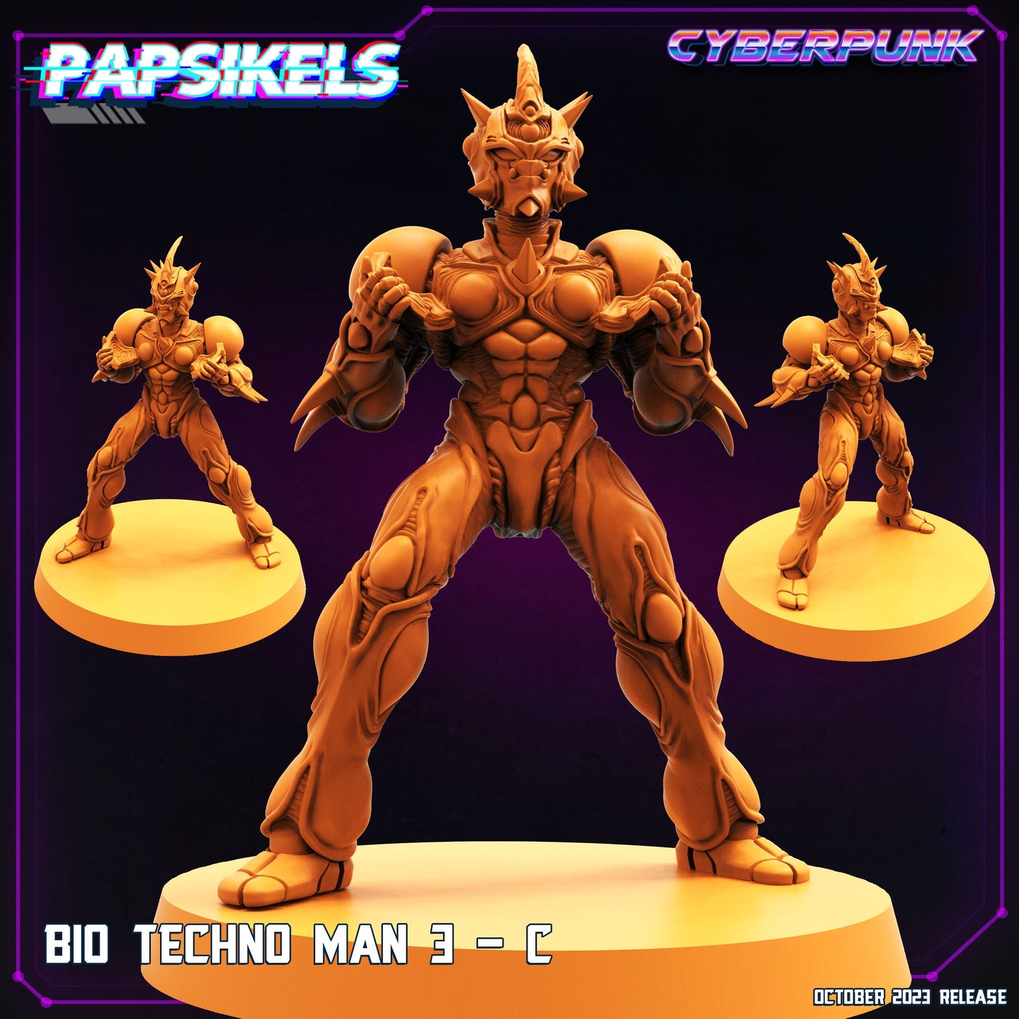 Bio Techno Man - Resin Miniature - Tabletop miniature - Fantasy Miniature - 32mm - D&D - Sci-fi Miniature - Papsikel