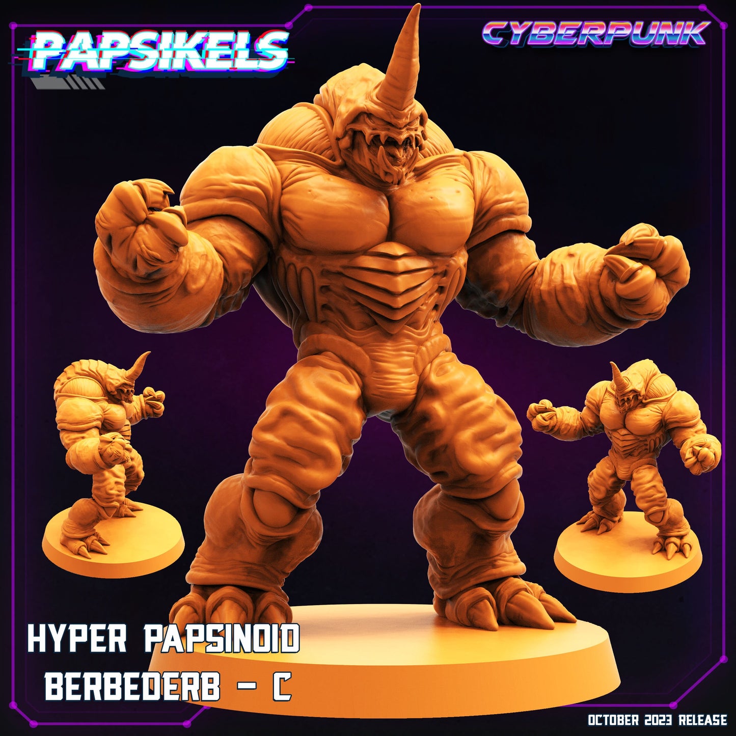 Hyper papsinoid Berbederd -  Resin Miniature - Tabletop  miniature - Fantasy Miniature - 32mm - D&D -  Sci-fi Miniature - Papsikel