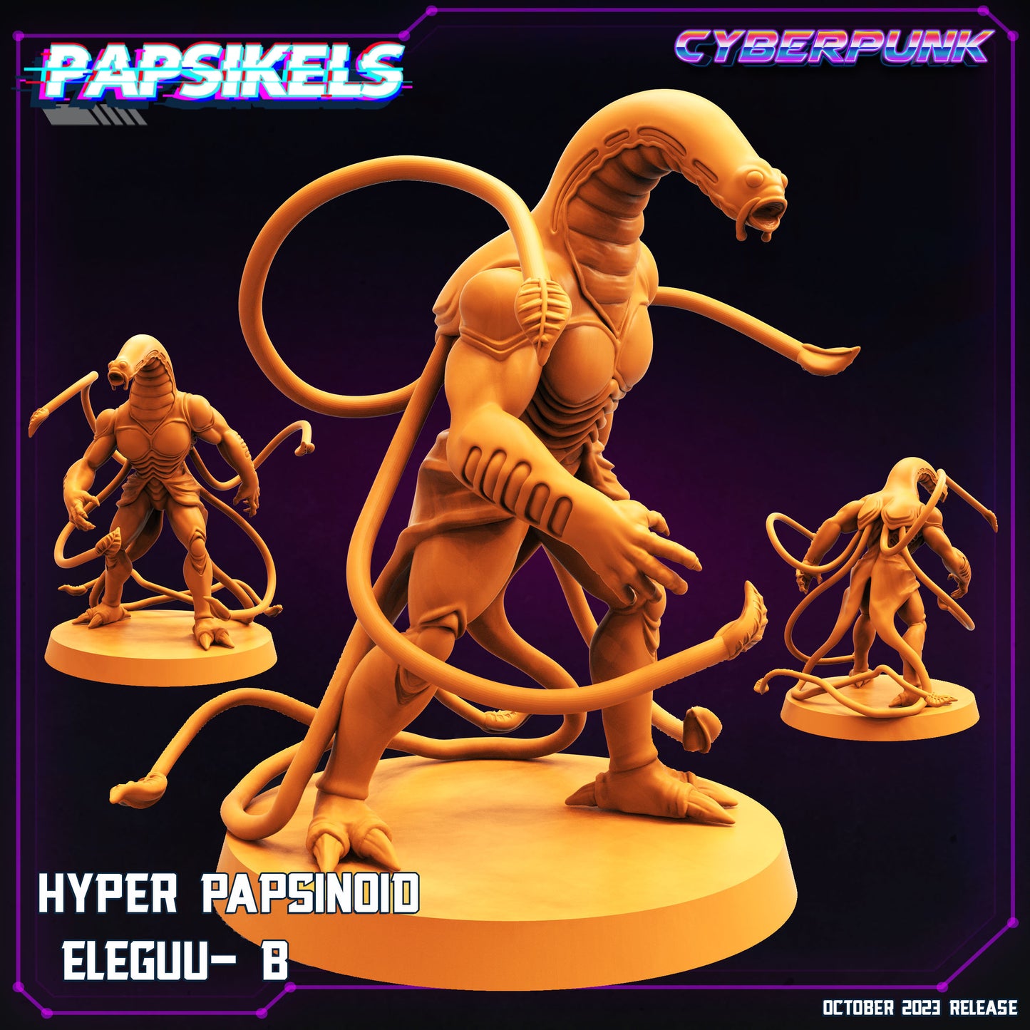 Hyper papsinoid Eleguu -  Resin Miniature - Tabletop  miniature - Fantasy Miniature - 32mm - D&D -  Sci-fi Miniature - Papsikel