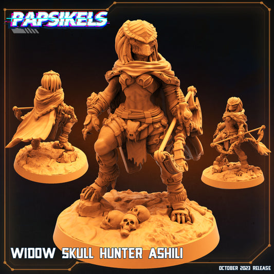 Widow Skull Hunters -  Resin Miniature - Tabletop  miniature - Fantasy Miniature - 32mm - D&D -  Sci-fi Miniature - Papsikel