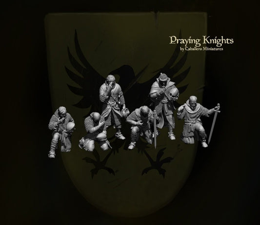 Praying Knights - Resin Miniature - Tabletop miniature - Medieval Miniature