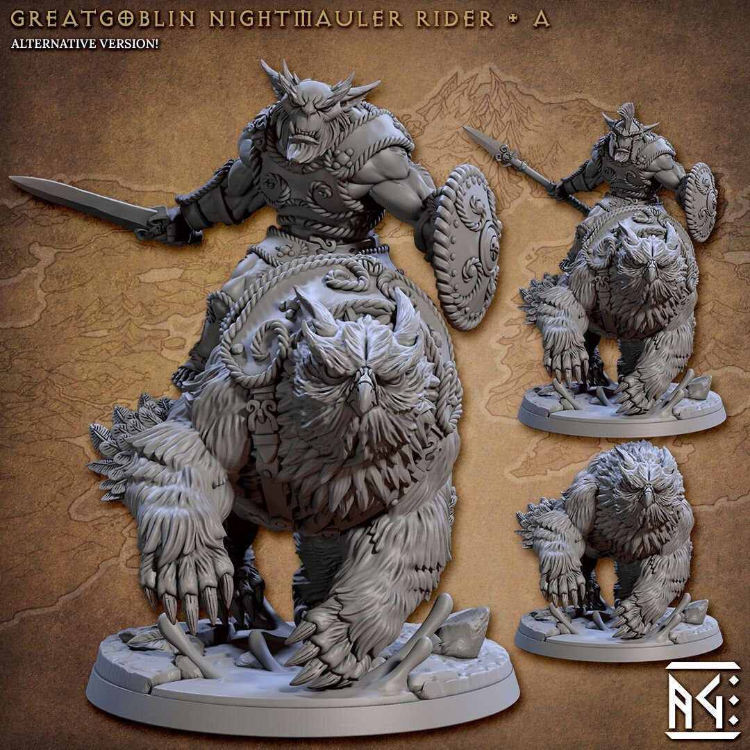 NightMauler - Tabletop miniature - Fantasy - 32mm - D&D Resin Miniature - Artisan Guild DnD
