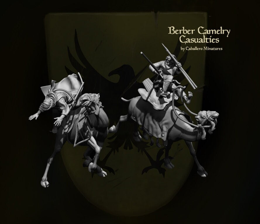 Berber Camel Casualty - Resin Miniature - Tabletop miniature - Medieval Miniature