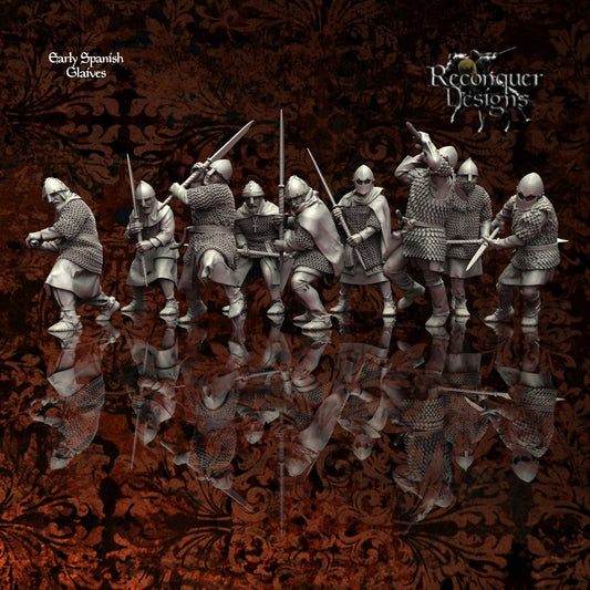 Spanish Glaives - Resin Miniature - Tabletop miniature - Medieval Miniature