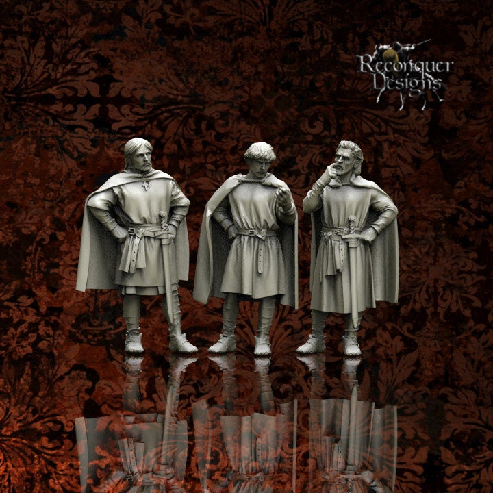 Christian Noble set -  Resin Miniature - Tabletop  miniature - Medieval Miniature