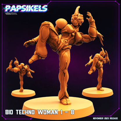 Bio Techno Woman -  Resin Miniature - Tabletop  miniature - Fantasy Miniature - 32mm - D&D -  Sci-fi Miniature - Papsikel