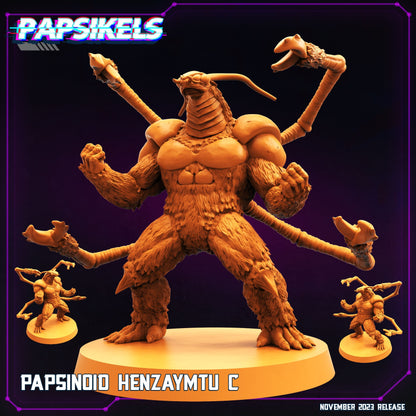 Papsinoid Henzaymtu -  Resin Miniature - Tabletop  miniature - Fantasy Miniature - 32mm - D&D -  Sci-fi Miniature - Papsikel