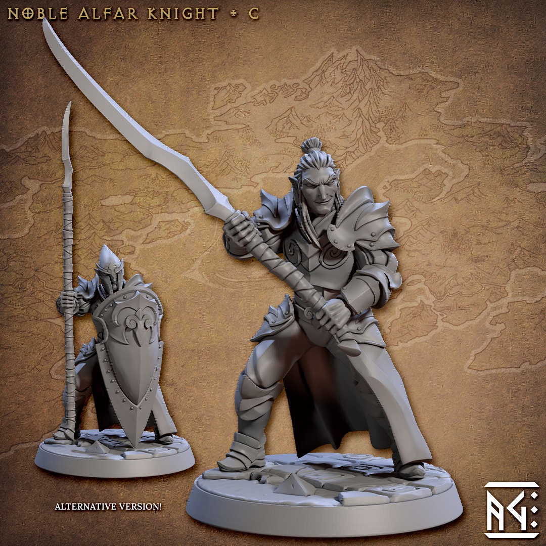 Knights - 3D Printed Miniature - Fantasy Miniature -Tabletop Miniature - Tabletop Miniature - D&D - Artisan Guild DnD