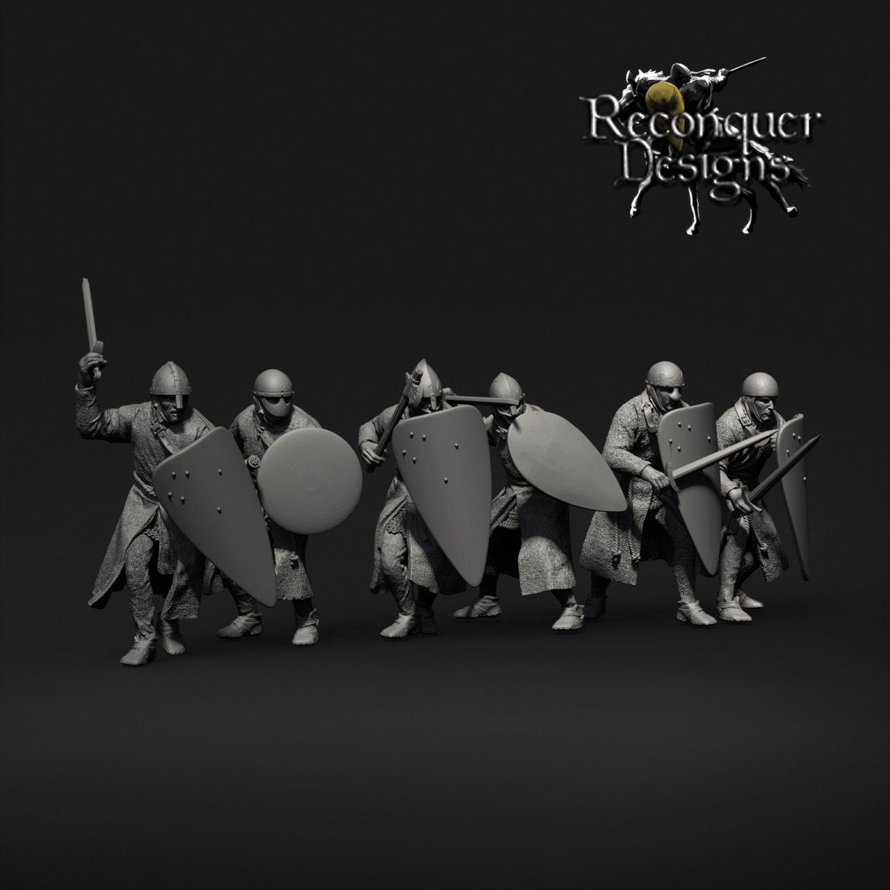 Sergeants -  Resin Miniature - Tabletop  miniature - Medieval Miniature