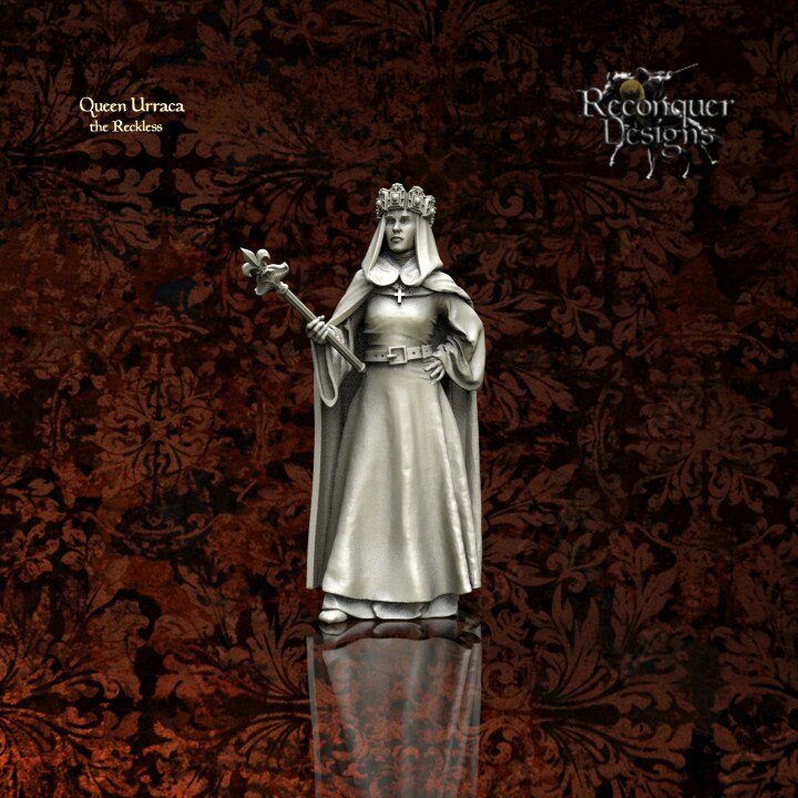 Queen Urraca - Resin Miniature - Tabletop miniature - Medieval Miniature