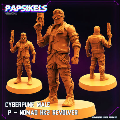 Cyberpunk Nomad Pack - Resin Miniature - Tabletop miniature - Fantasy Miniature - 32mm - D&D - Sci-fi Miniature - Papsikel