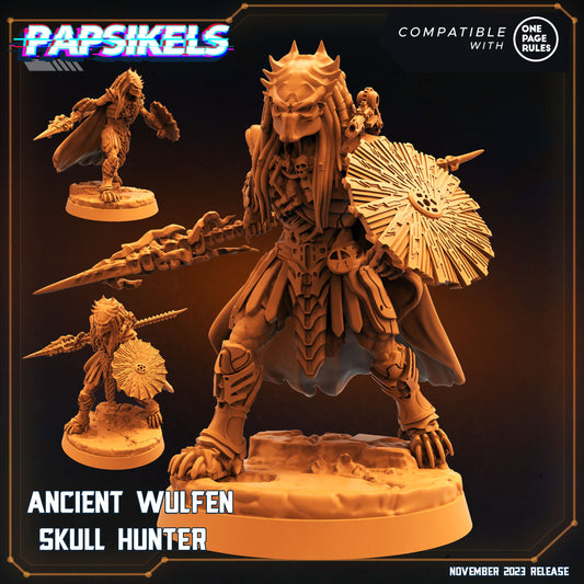Ancient Skull Hunter - Resin Miniature - Tabletop miniature - Fantasy Miniature - 32mm - D&D - Sci-fi Miniature - Papsikel