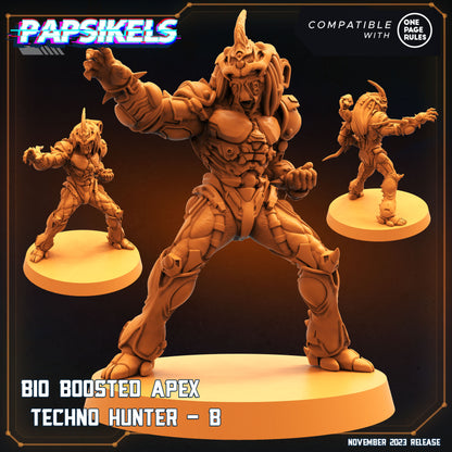 Bio Boosted Apex Techno Hunters -  Resin Miniature - Tabletop  miniature - Fantasy Miniature - 32mm - D&D -  Sci-fi Miniature - Papsikel