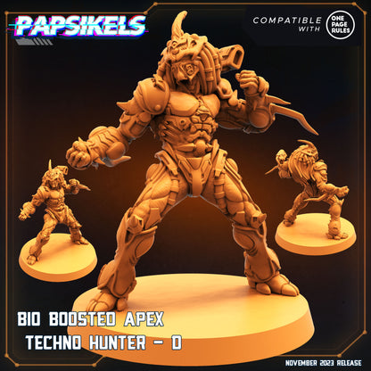 Bio Boosted Apex Techno Hunters -  Resin Miniature - Tabletop  miniature - Fantasy Miniature - 32mm - D&D -  Sci-fi Miniature - Papsikel