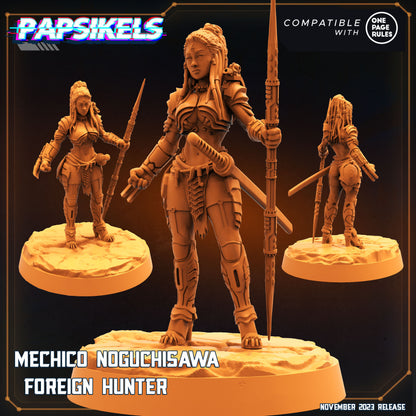 Mechico Noguchisawa -  Resin Miniature - Tabletop  miniature - Fantasy Miniature - 32mm - D&D -  Sci-fi Miniature - Papsikel