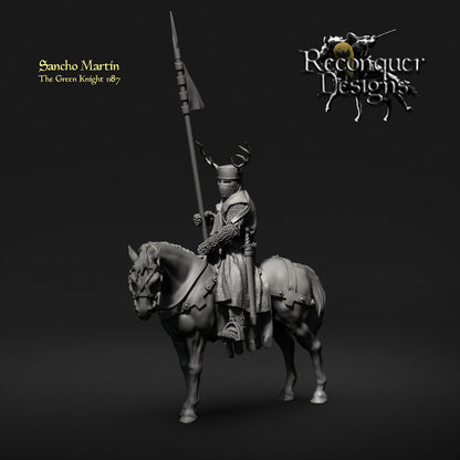 Green Knight - Resin Miniature - Tabletop miniature - Medieval Miniature