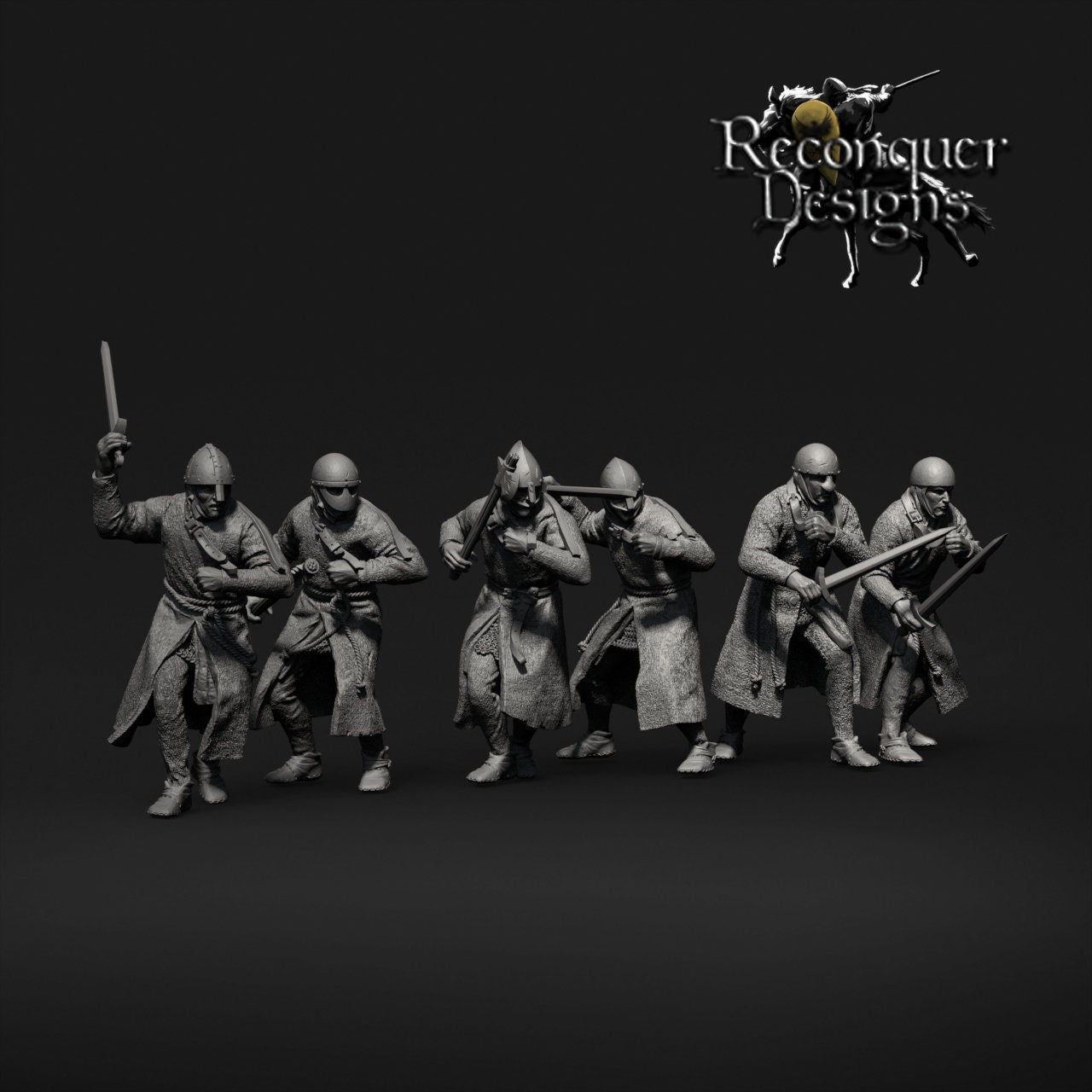 Sergeants -  Resin Miniature - Tabletop  miniature - Medieval Miniature