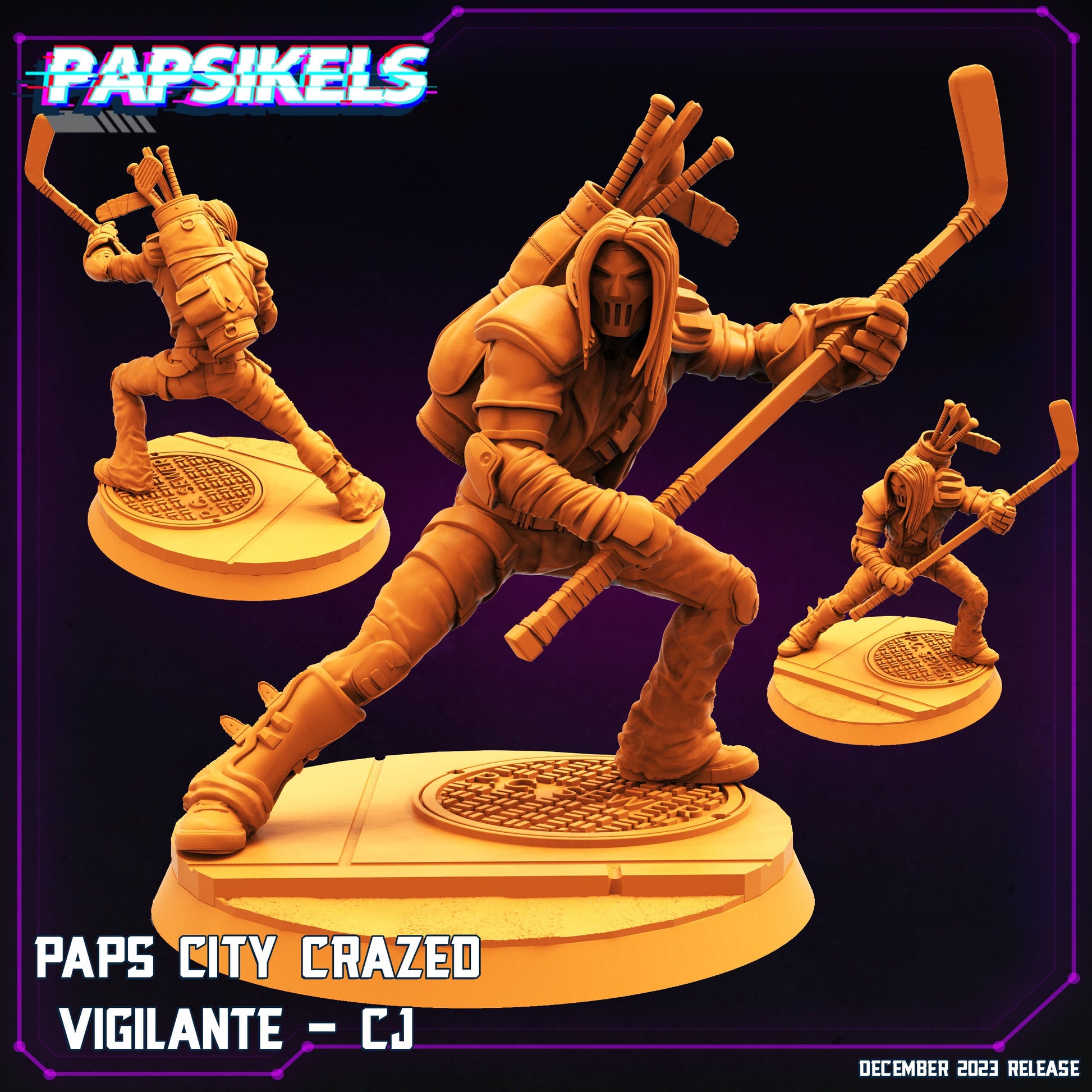 Crazed Vigilante - Resin Miniature - Tabletop miniature - Fantasy Miniature - 32mm - D&D - Sci-fi Miniature - Papsikel