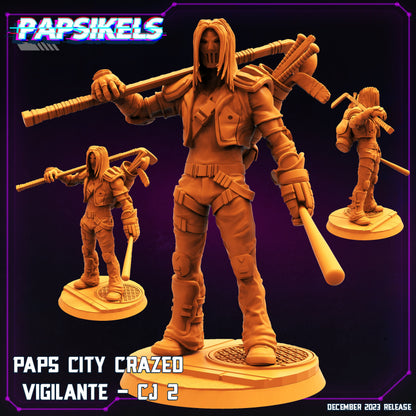 Crazed Vigilante - Resin Miniature - Tabletop miniature - Fantasy Miniature - 32mm - D&D - Sci-fi Miniature - Papsikel