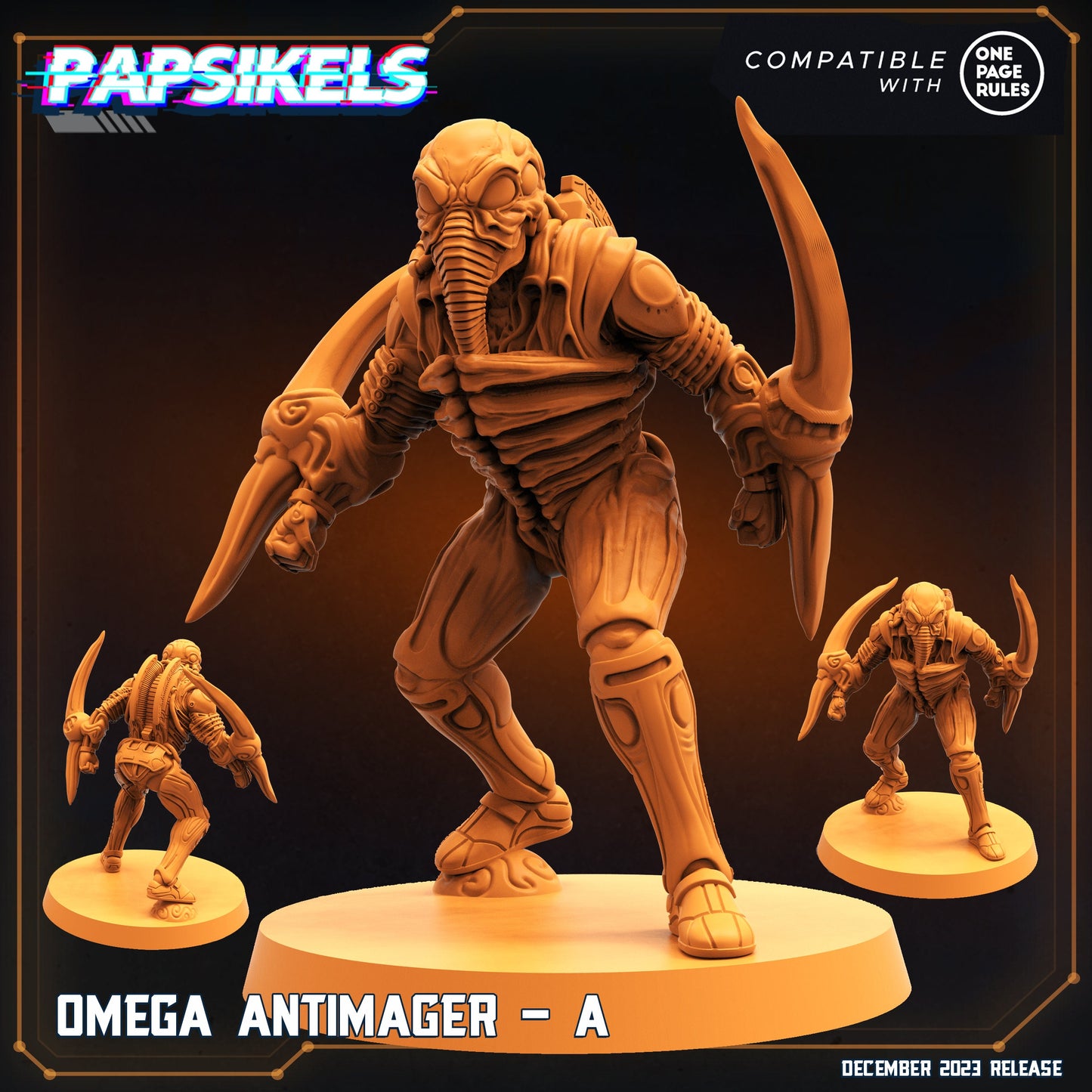 Omega Antimager - 5 variants -  Resin Miniature - Tabletop  miniature - Fantasy Miniature - 32mm - D&D -  Sci-fi Miniature - Papsikel