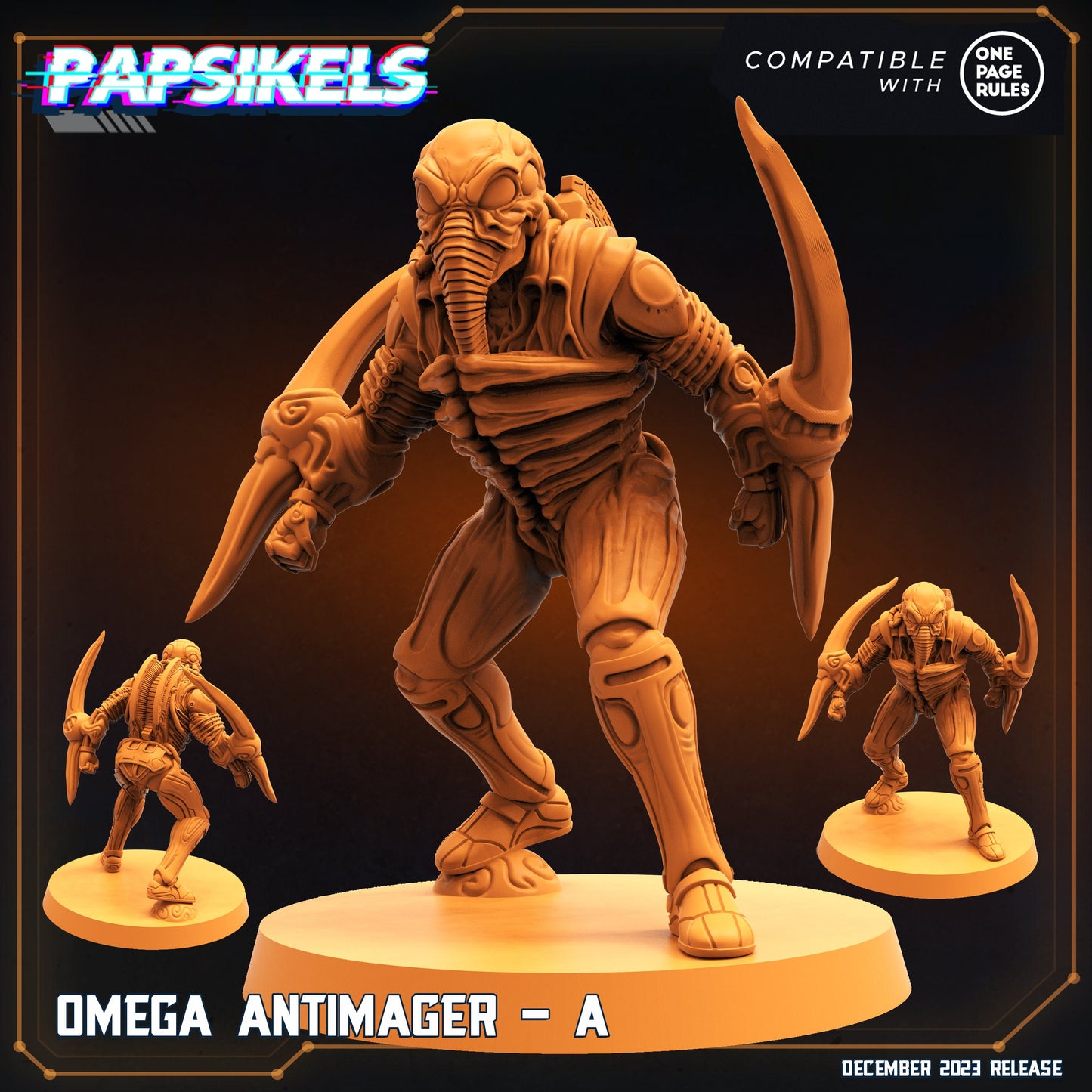 Omega Antimager - 5 variants - Resin Miniature - Tabletop miniature - Fantasy Miniature - 32mm - D&D - Sci-fi Miniature - Papsikel