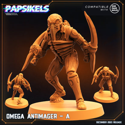 Omega Antimager - 5 variants - Resin Miniature - Tabletop miniature - Fantasy Miniature - 32mm - D&D - Sci-fi Miniature - Papsikel