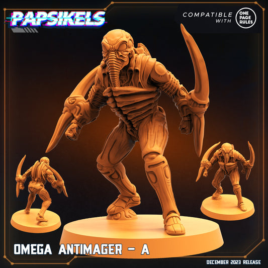 Omega Antimager - 5 variants - Resin Miniature - Tabletop miniature - Fantasy Miniature - 32mm - D&D - Sci-fi Miniature - Papsikel